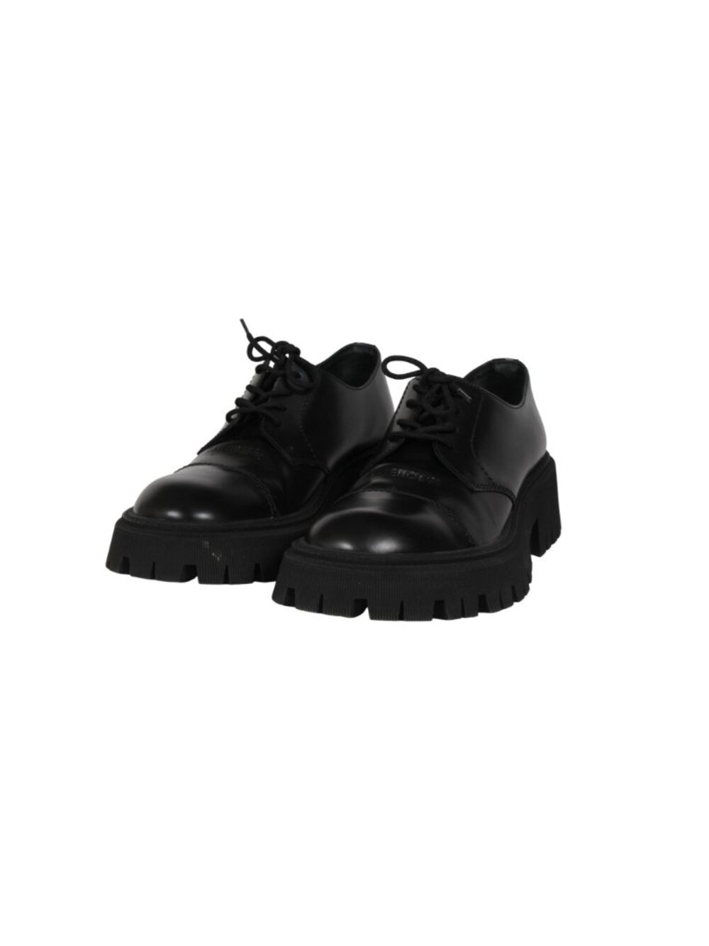 Balenciaga Mens Tractor Derbys US 10 EU 43 Black Leather Cunky Lace Ups - Picture 3 of 13